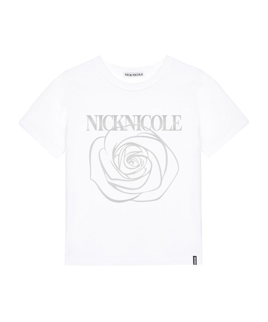 Nigaennikol Rose Nicole Label Slim Top_White Silver