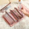 4 In 1 Cosmetic Bag For Women Zipper Mesh Separable Cosmetics Pouch Ladies Foldable Nylon Bag Rope Makeup Bag Kosmetyczka