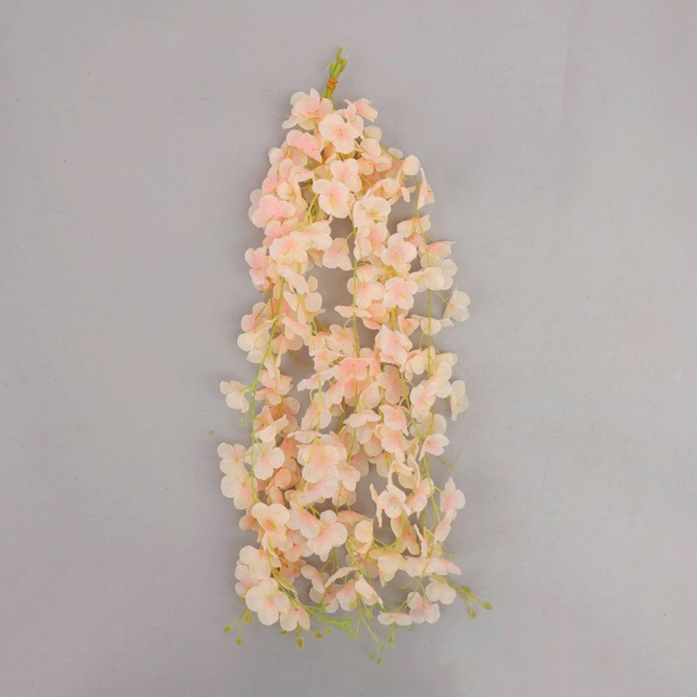 10PCS Multicolor Vine Wreath Silk Petals Flower Vine Garland Silk Flowers String  Scene Ornament