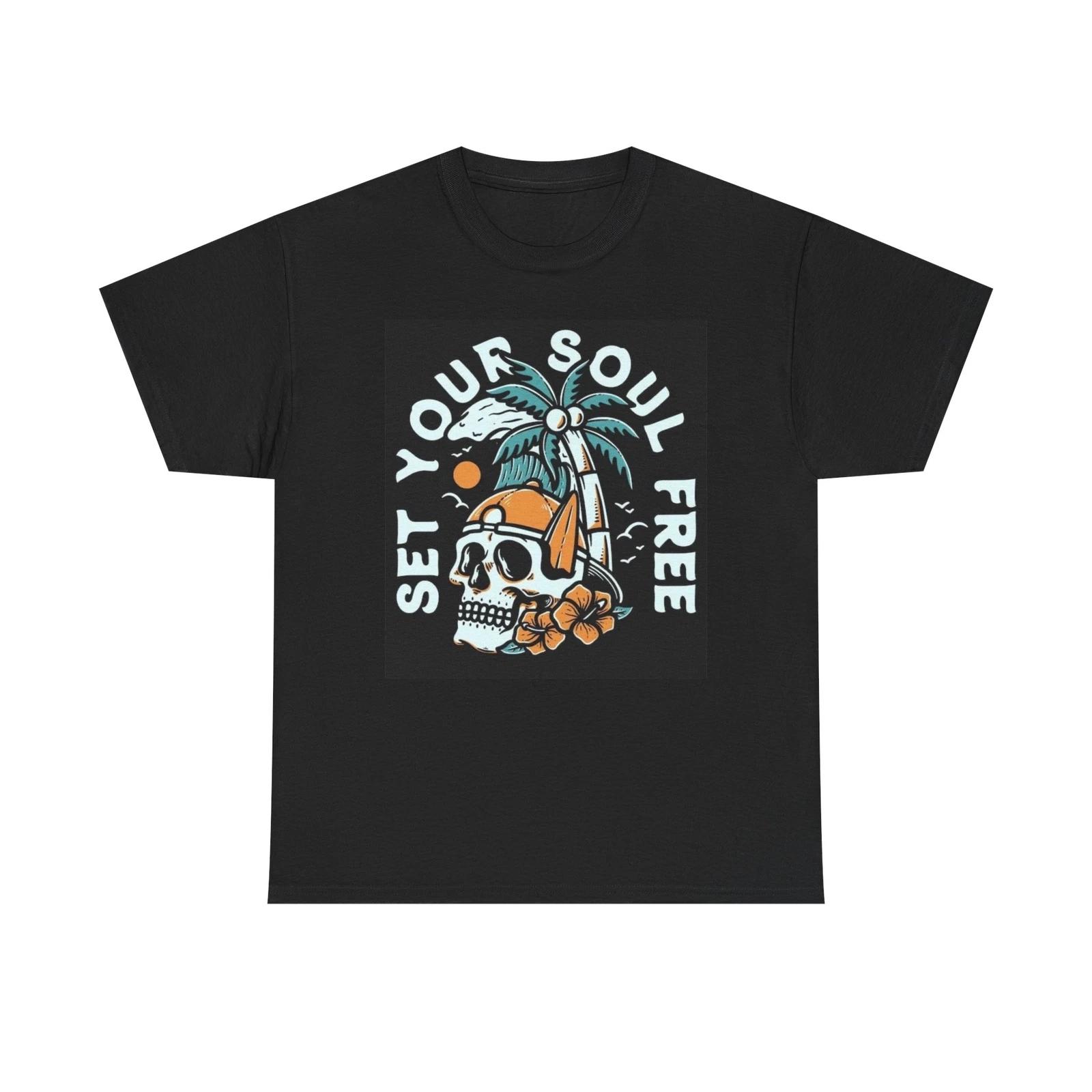Men s and Women s T-shirts Set Your Soul Free Graphic S