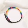 Fashion Rainbow Bracelets For Women Girls Boy Ladies Rainbow Love Pride Woven Wristband Bracelet Couple Friendship Party Jewelry