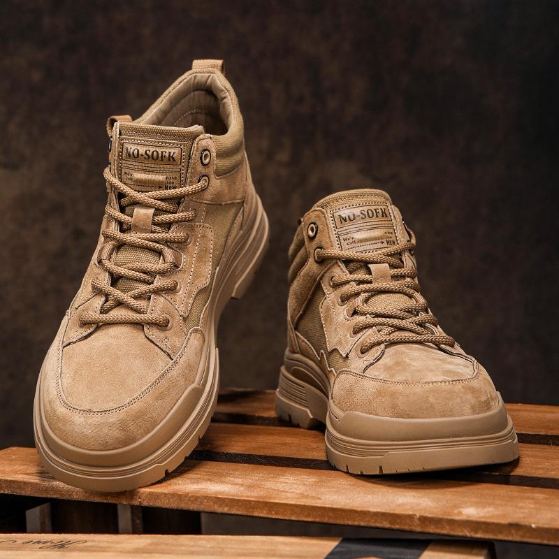 Martin Boots Men's New Autumn Mid-top Casual Sports Outdoor Leather High-top Retro British Booties