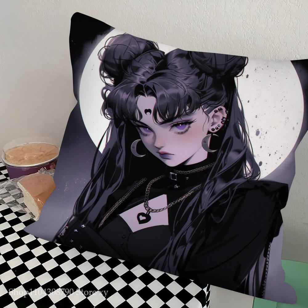 1pc Mood Body Moon Lady Classic Anime Pillow Case Square Bedroom Sofa Leisure Comfort Cushion Car Living Room Home Decoration
