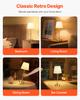 SucceBuy Cordless Table Lamp 5200mAh Built-in Rechargeable Battery Desk Lamp 3-Level Brightness Fabric Shade Color Temperature