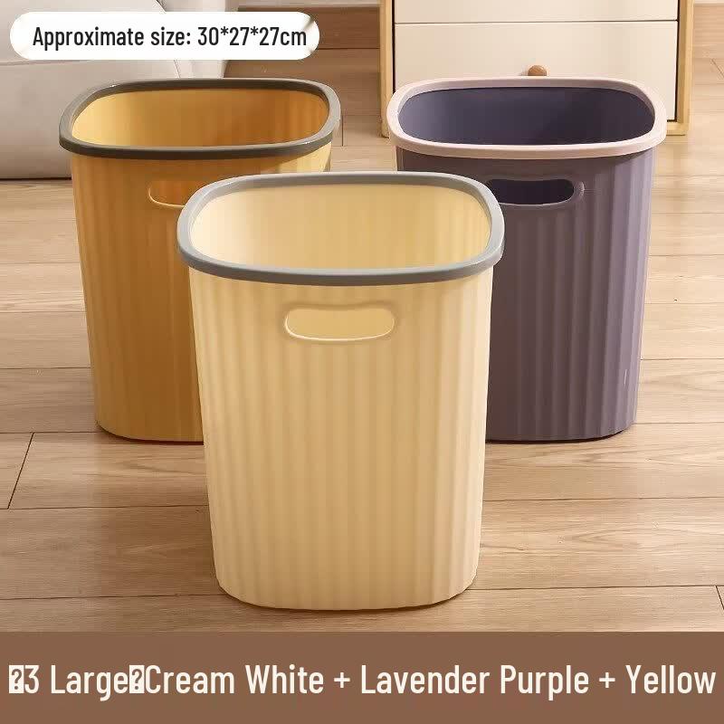 Set of 3 Large 19L Waste Bins for Home & Office