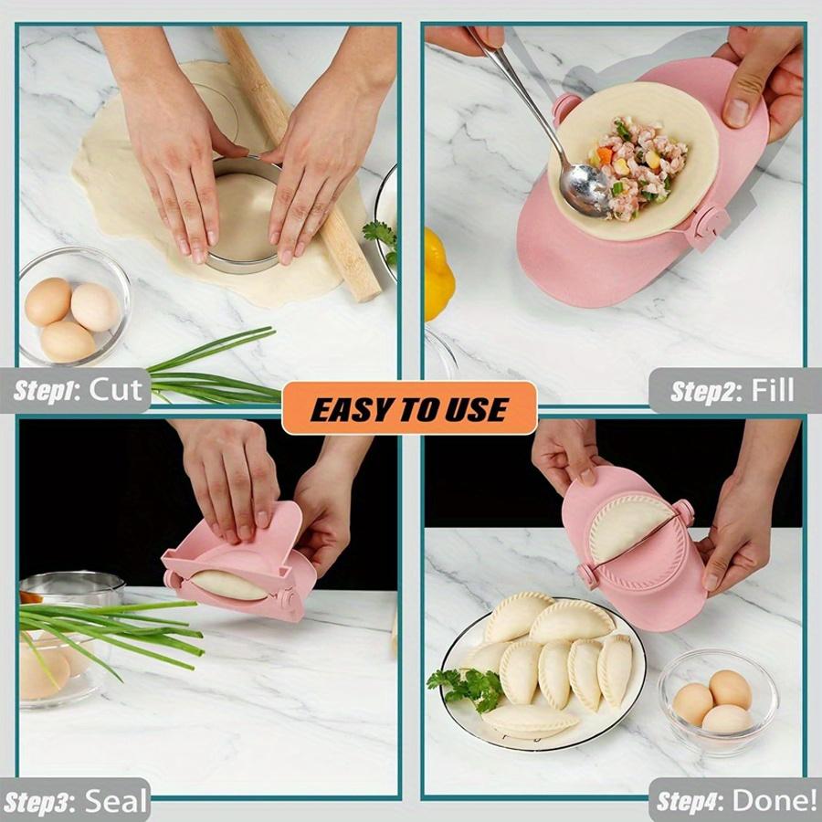 3pcs Dumpling Skin Machine, Creative Dumpling Machine, Kitchen DIY Dumpling Machine, Manual Corn Cake Machine, Dumpling Skin Dumpling Mold