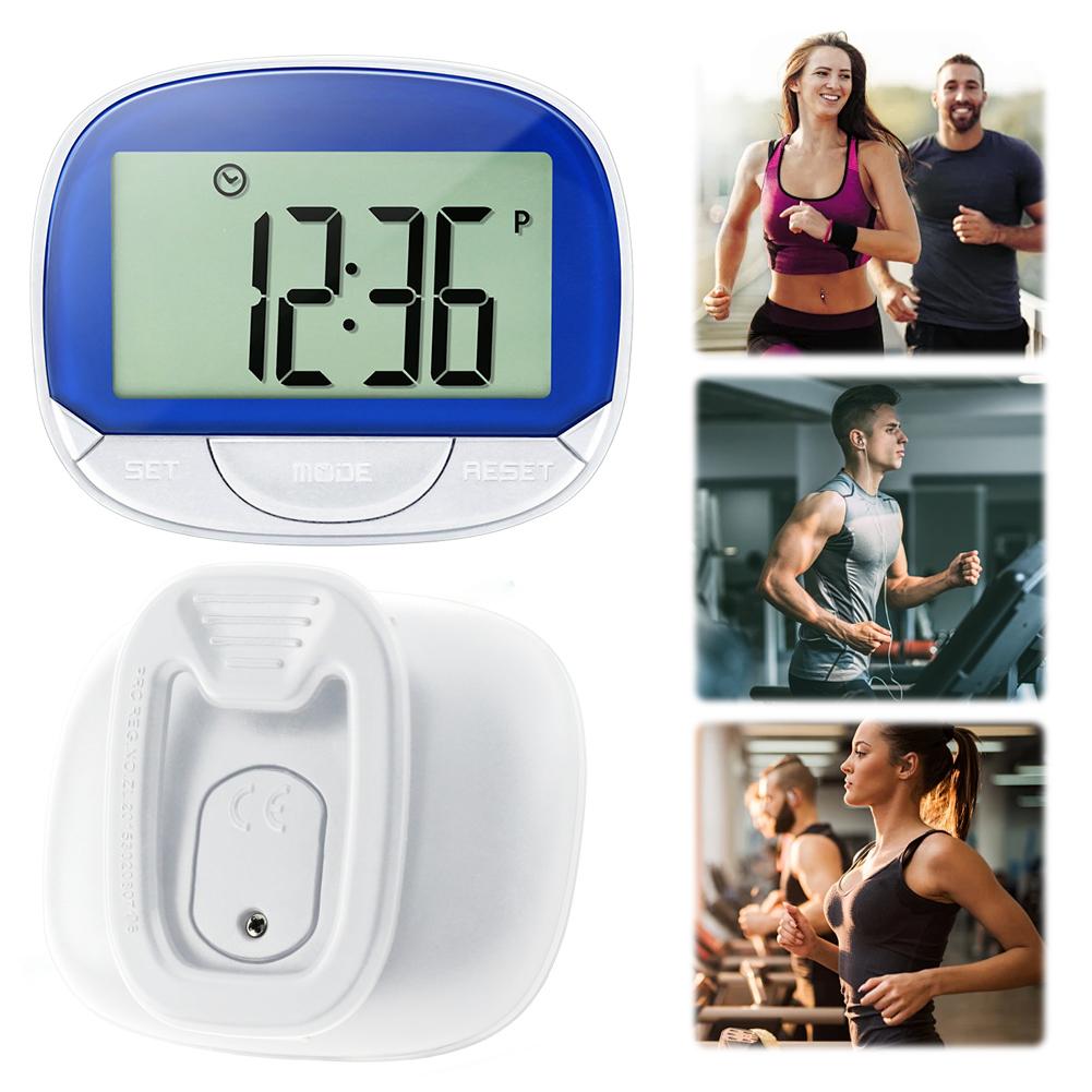 Walking Pedometer Clip On Step Counter Large Digital Display Electronic Pedometer Walking Step Counter for Outdoor Sports