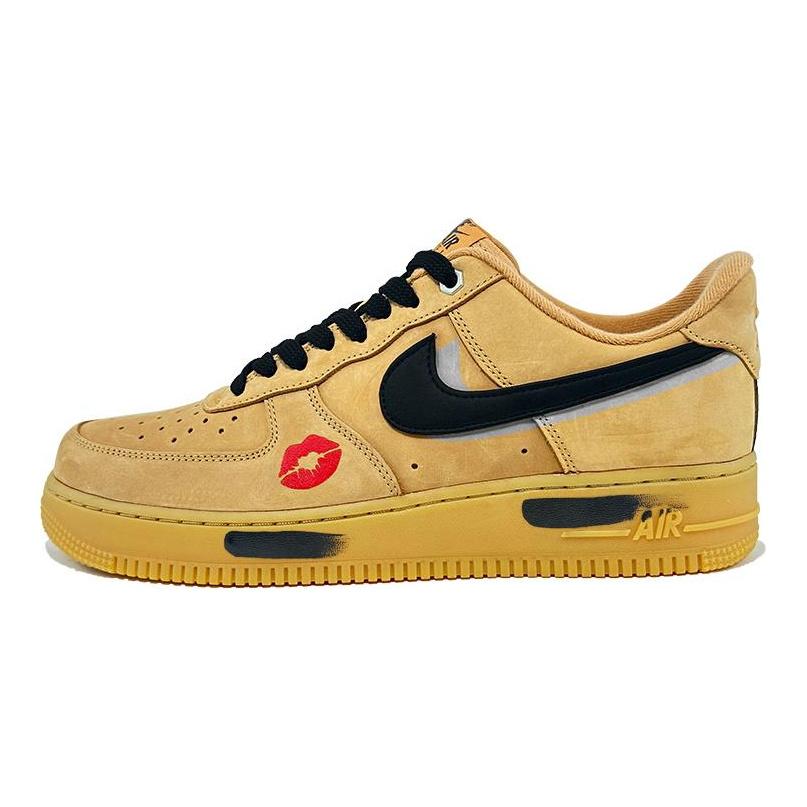 Nike Air Force 1 Low Air Force Size 1 Cow Leather Coverage Abrasion Resistant Low Top Skateboard Shoes Unisex CJ9179-200(Team21-)