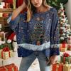 Christmas Crochet Sweater For Women, Christmas Knitted Pullover, Christmas Cozy Fall And Winter Sweater