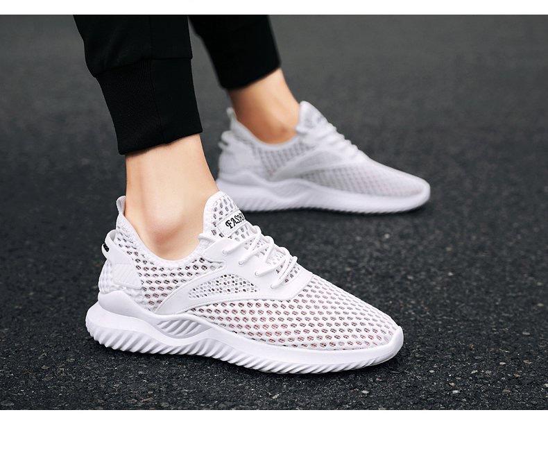 Summer Breathable Men's Mesh Shoes: Fashionable, Lightweight, Casual, Korean Style, Hollow-Out Design for Students.