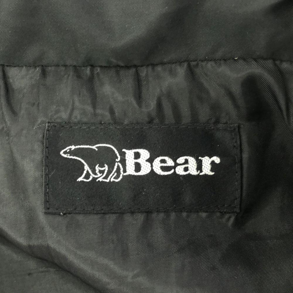 Bear 90s Back print Coach jacket Nylon jacket black Old Men's Used