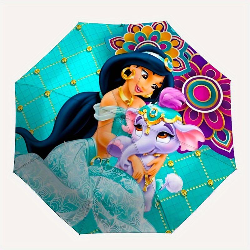 

1pc Princess Jasmine 8-Rib Automatic Folding Umbrella, Portable & Foldable, Casual Outdoor Use, Outdoor Umbrella y250726007