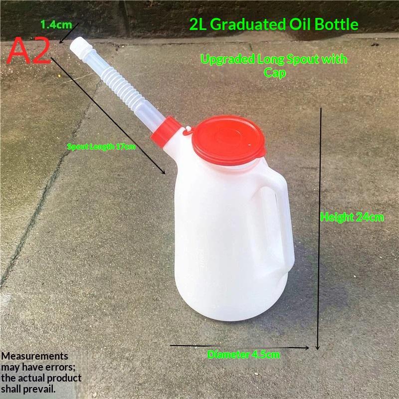 1 Stück Ölbehälter Aufbewahrungsdose Skala 1,2L-5L Ölkanne Ölmesskanne Ölspender Mit Ausgießdeckel Für Auto-Garage