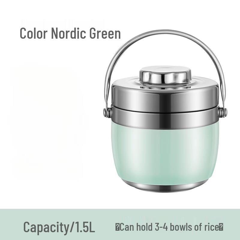 

304 Stainless Steel Double-Layer Insulated Lunch Box