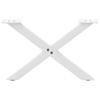 Vidaxl Nogi Do Stolika Kawowego, 2 Szt., Biale, 50X(30-31) Cm, Stal