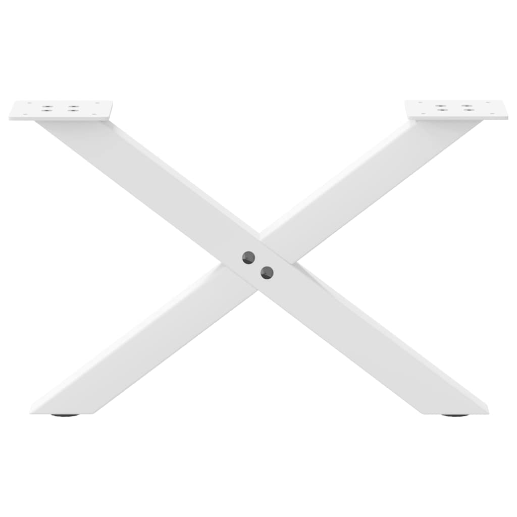 Vidaxl Nogi Do Stolika Kawowego, 2 Szt., Biale, 50X(30-31) Cm, Stal