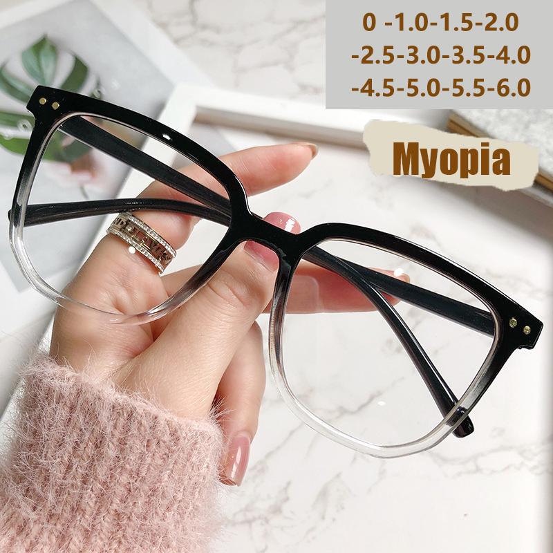 Irregular-shaped Spectacle Frames For Men Finished Products For Correcting Myopia Retro Style Plain Optical Frames