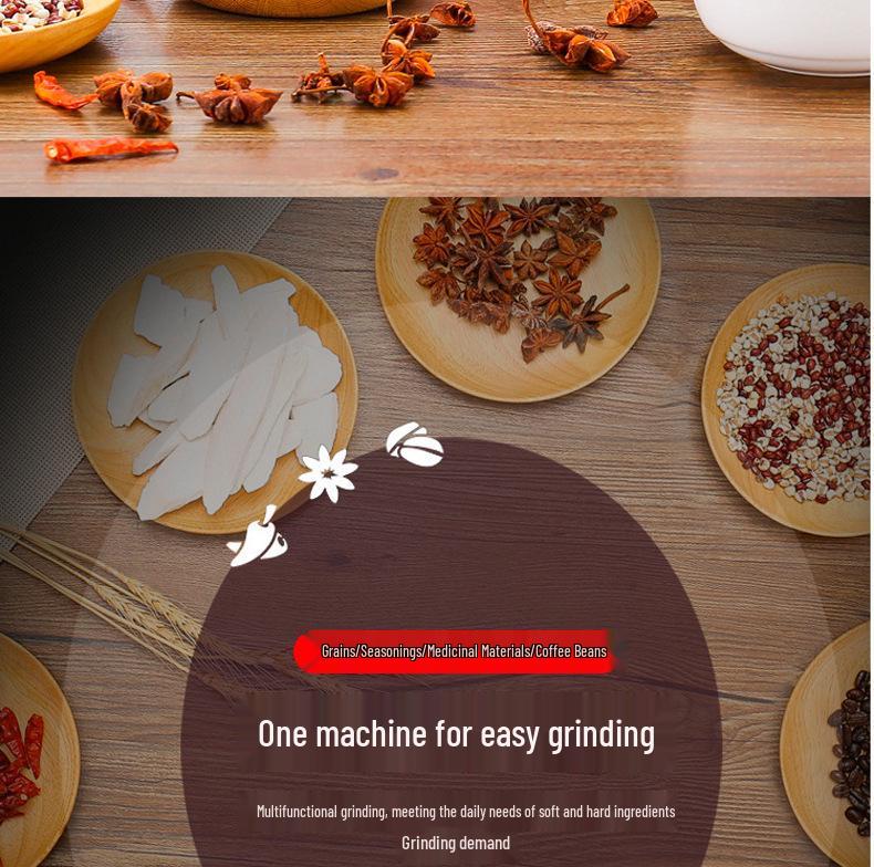 Multifunctional Electric Grinder for Grains, Coffee Beans, and Herbal Powder