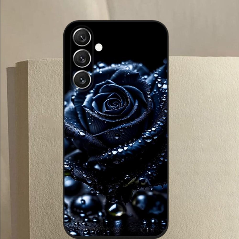 Blue rose flower  Phone Case For Samsung Galaxy A13,A21s,A22,A31,A32,A52,A53,A71,A80,A91 Soft Black Cover
