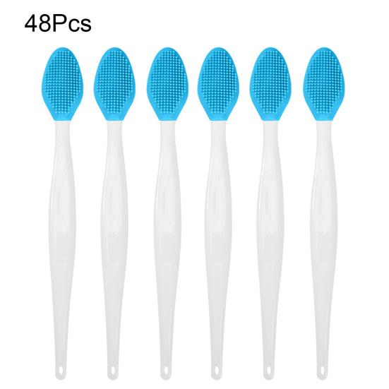 Silicone Lip Scrub Brush Double Sided Lip Exfoliator for Lightening Dark Lips Facial Cleaning Tool for Dry Skin Chapped Lips