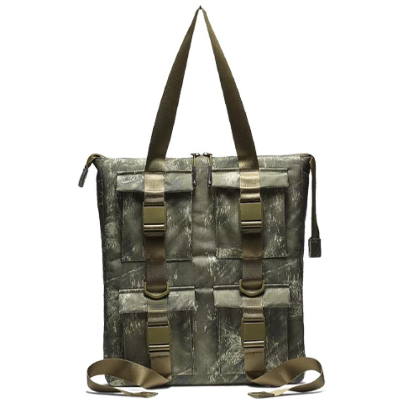 

Сумка-тоут Nike из полиэстера, сумка для покупок, сумка на плечо, сумка кроссбоди, сумочка, обычная, унисекс, оливково-зеленая, повседневная, BA6378-395 оливковое зеленый