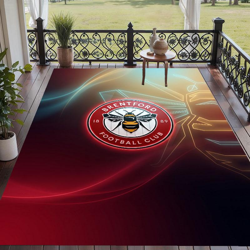 Soft Floor Carpet Brentford Football Pattern Area Rug Decorative Mat For Home Room Decoration