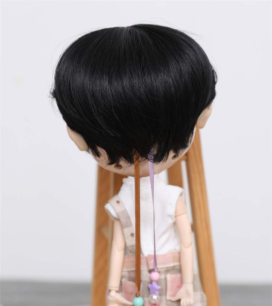 Linfairy 9-10 inch Doll Wig (Black)