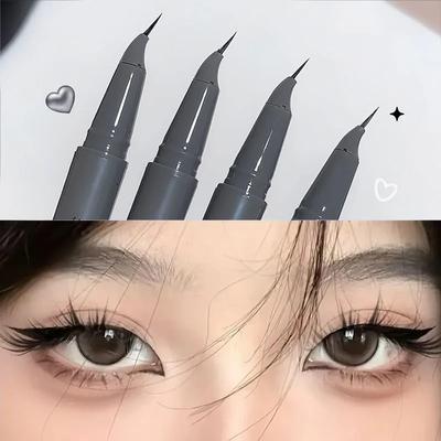 Ultracienki wodoodporny płynny eyeliner Silkworm Pen Koreański makijaż dla kobiet Szybkoschnący gładki eyeliner do dolnych rzęs