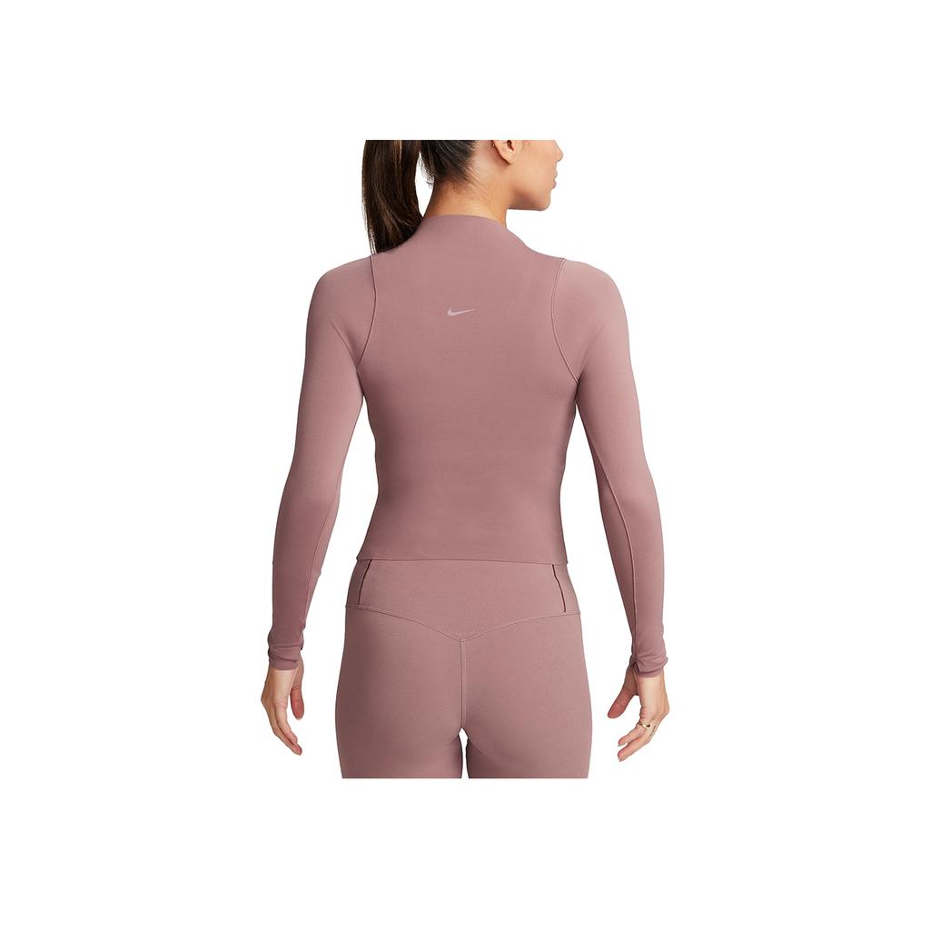 Nike Solid Color Round Neck Casual Long Sleeve T-Shirt Women Tops Pink FN3023-208