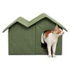 Cat House Large Space Water Resistant Closed Design Comfortable Portable Foldable Cat   for Indoor Pets