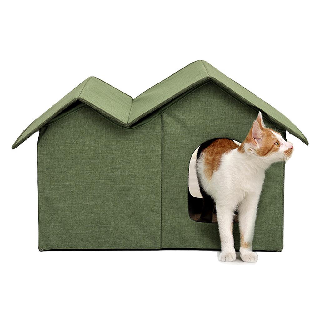 Cat House Large Space Water Resistant Closed Design Comfortable Portable Foldable Cat   for Indoor Pets
