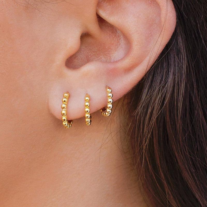 

6Pcs Trendy Stainless Steel Minimalist Hoop Earrings for Women Crystal Zirconia Huggie Circle Punk Earrings Piercing Jewelry