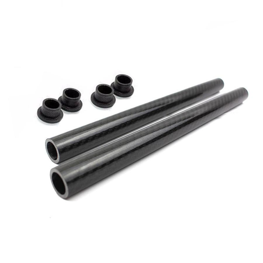 2× Carbon Fiber Bar Diameter 22mm 7/8" Motorcycle Clip-On Grips Tube Handlebars