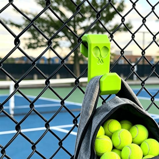 Umbra Studio Hook Up, 3D Printed Outdoor Tennis Hook, Waterproof Sun-Proof Strong Load-Bearing Design Click-in Fence for Hanging Water Bottles Sports