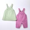 MIKI HOUSE Jumper Skirt, Logo, Solid Color, 100% Cotton, Girls' Baby/Kids' Clothing, Size S (70-80cm), Beige, 10-1829-685, Web Exclusive