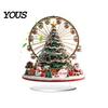 Christmas Atmosphere Table Ornament 2D Acrylic Ferris Wheel for Holiday Tree, Durable Transparent Craft Display Board, Decoration, Xmas Party Supplies