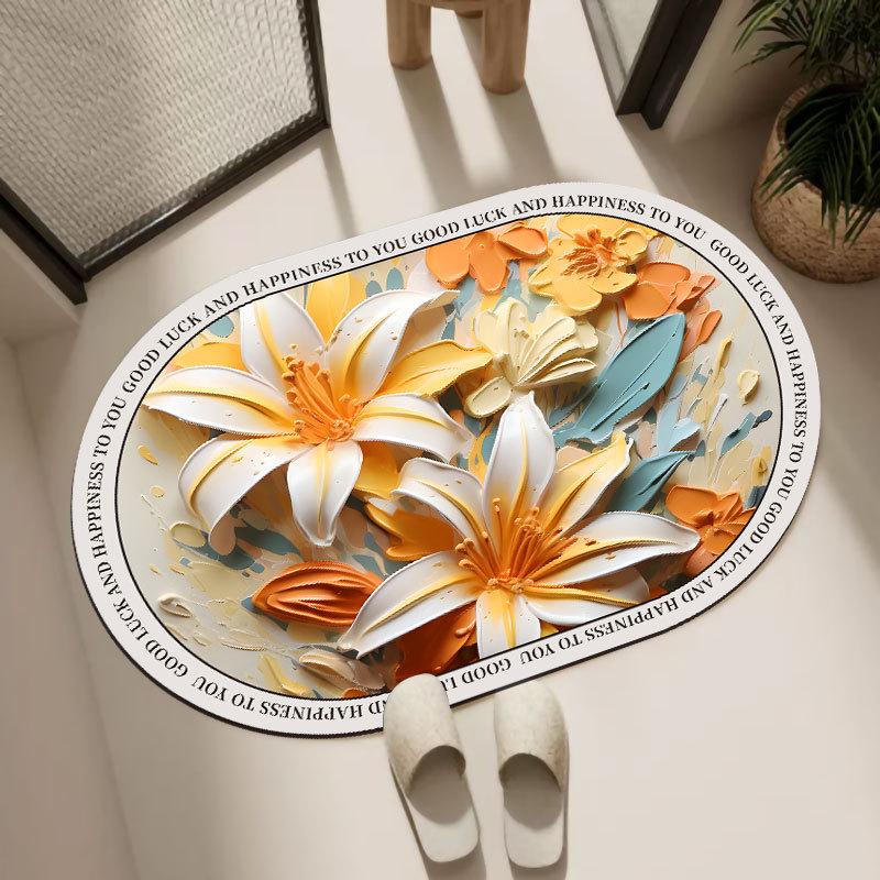 

3D быстросохнущий нескользящий коврик для ванны с диатомовой грязью 40x60 cm 2.5 Oval