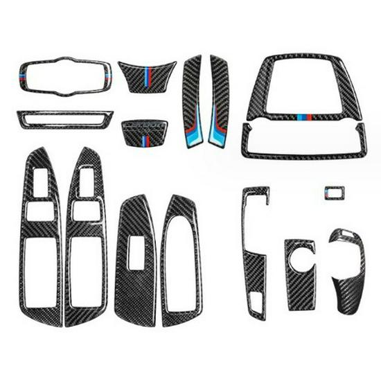 Carbon Fiber Center Console Sticker for BMW 7 Series F01 F02 Interior Modification 730 740 750li