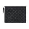 Louis Vuitton Pochette Voyage MM Black Monogram Eclipse Canvas Men Pouches M61692