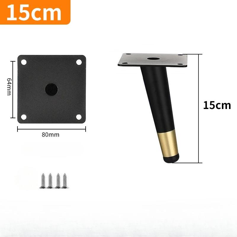 4pcs Conical Furniture Legs Oblique Metal Legs Matte Furniture Feet for DIY Sofa Cabinet Table Chair Cupboard
