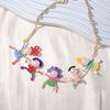 Imitation Pearls Cartoon Beads Chokers 3D Character Collar Beaded Neck Chain Character Chokers Necklaces Elegant Design