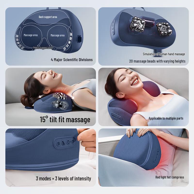 SIAASOO Neck, Shoulder, and Lumbar Massager CN Plug (adapter Included)