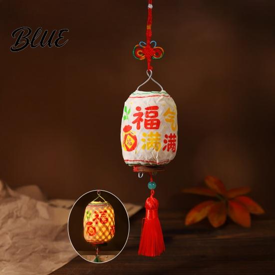 Mini Lantern Crafts Oil Paper Bamboo Weaving Kit  DIY Painting for Craft Set Mid-Autumn Festival  Handmade Handheld Assembly Toy Kids Adults