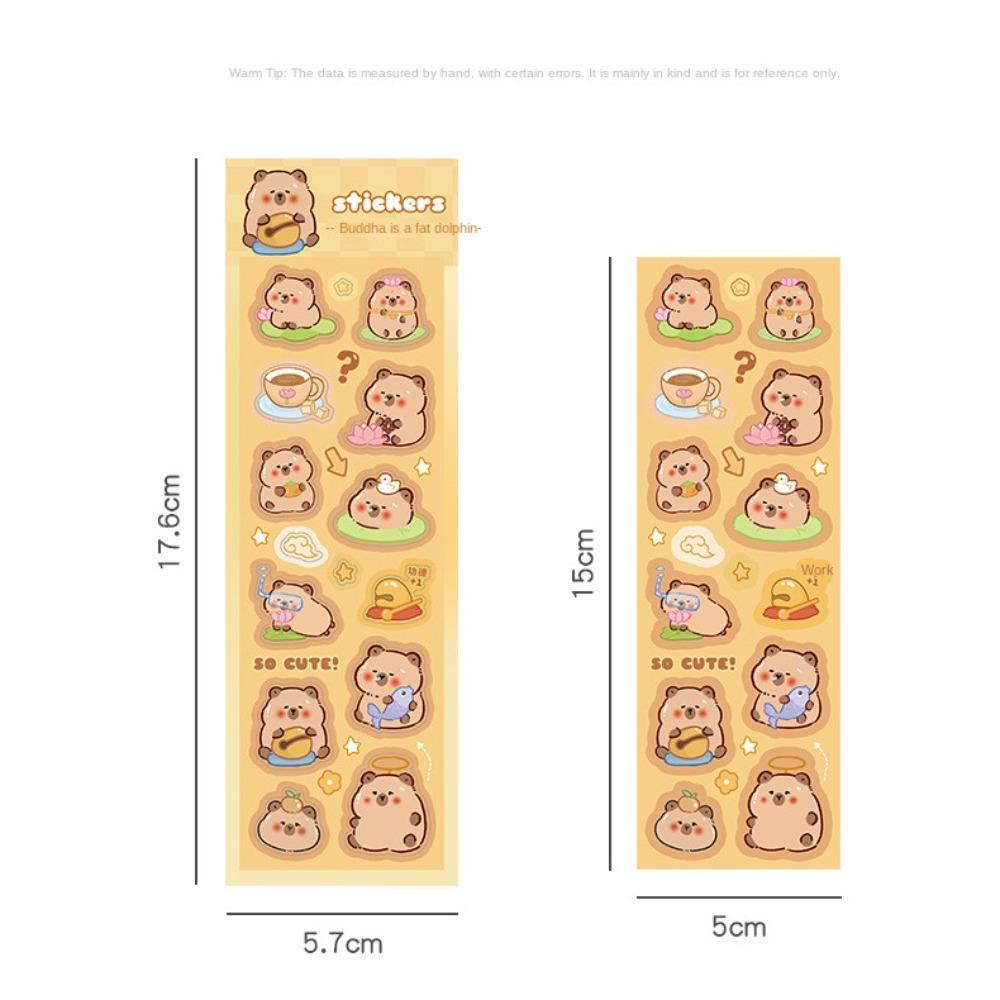 Multi-purpose Capybara Stickers Waterproof Stationery Sticker  Suitcase