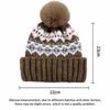 Color Contrasting Casual Beanies Solid Color Unisex Cap Soft Warm Knitted Hat  For Women