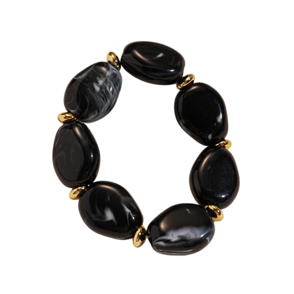Oval Irregular Wide Bracelet Bohemian Retro Hand Ring Simple Acrylic Bangle  Girls
