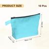 uxcell Canvas Makeup Travel Cosmetic Multipurpose Blank Toiletry Zipper Blank DIY Craft Pencil Bags for Women and Light Blue x 5 x Bags, Bags,