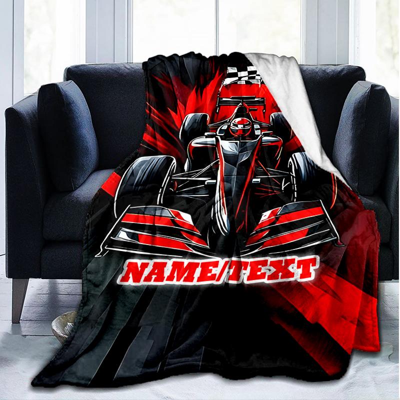 1PC Custom Name Car Art outdooor Flannel blankets Throw Blanket All-Season Throw Gift Bedspread for Couch, Bed, Camping Holiday Birthda