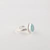 Aqua Chalcedony Gemstone 925 Sterling Silver Jewelry Designer Ring Gift For Wife RR-77-21