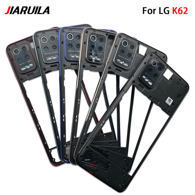 10Pcs\Lot Great Middle Frame Holder Housing Replacement Repair Part For LG K42 K52 K62 K61 Middle Frame With Glass Lens